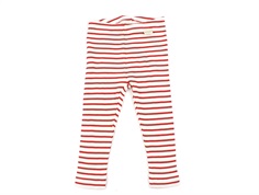 Petit Piao bright red striped legging